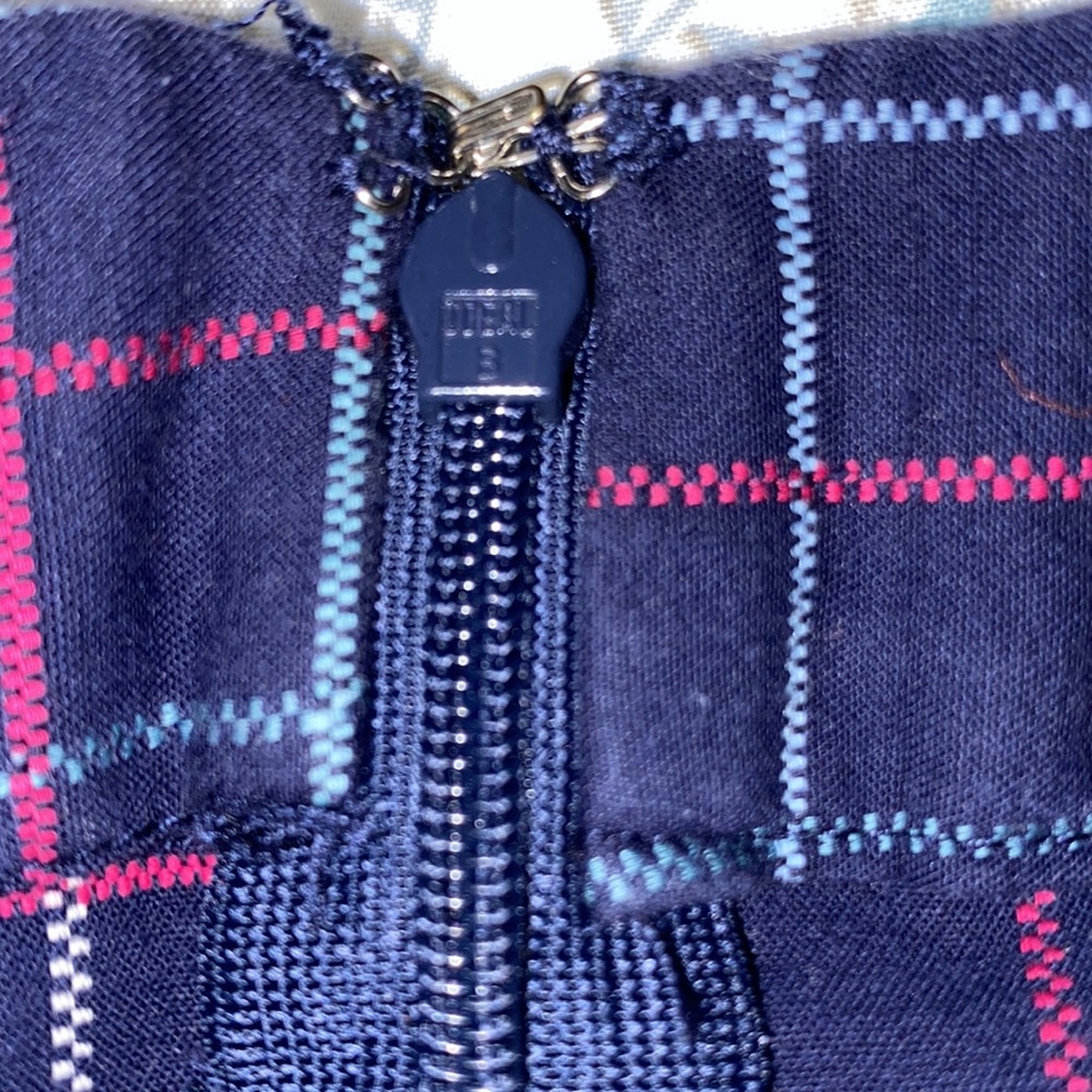 Tommy Hilfiger 2 Pocket Small Windowpane Navy Blue Plaid Mini Skirt. Size 12 - Picture 6 of 8
